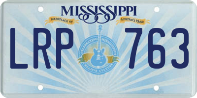 MS license plate LRP763