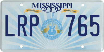 MS license plate LRP765