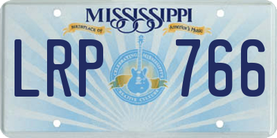 MS license plate LRP766