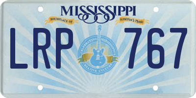 MS license plate LRP767
