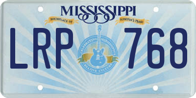 MS license plate LRP768