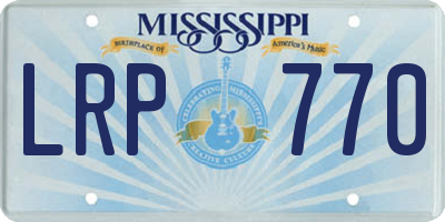 MS license plate LRP770