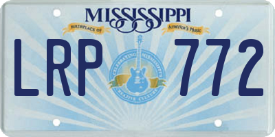 MS license plate LRP772