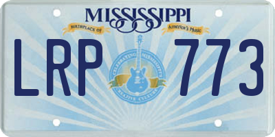 MS license plate LRP773