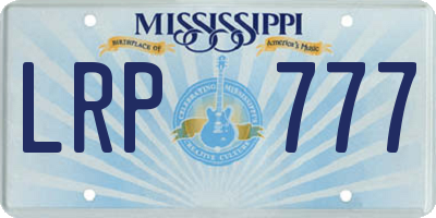 MS license plate LRP777