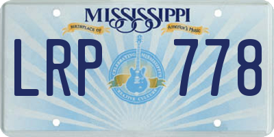 MS license plate LRP778