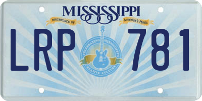 MS license plate LRP781