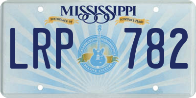 MS license plate LRP782