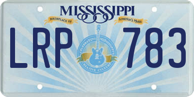 MS license plate LRP783