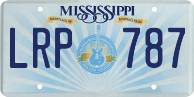 MS license plate LRP787