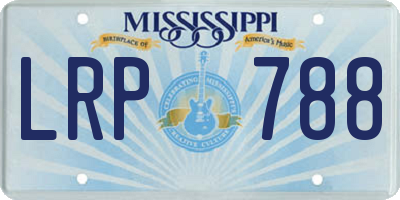 MS license plate LRP788