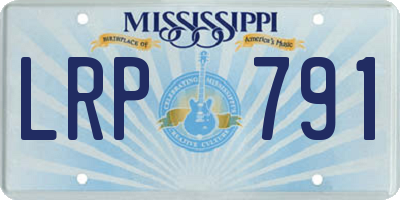 MS license plate LRP791