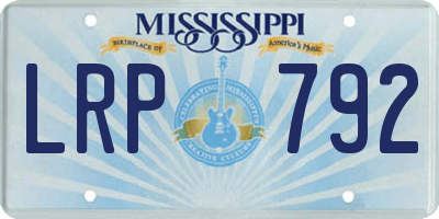 MS license plate LRP792