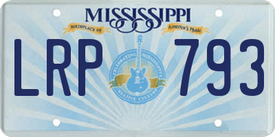 MS license plate LRP793
