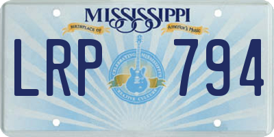 MS license plate LRP794