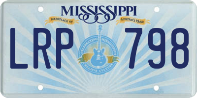 MS license plate LRP798