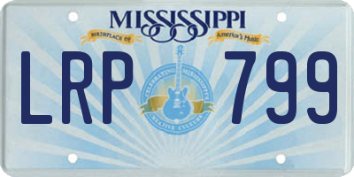MS license plate LRP799