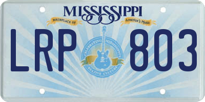 MS license plate LRP803