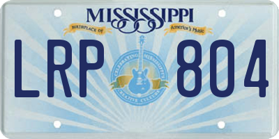 MS license plate LRP804