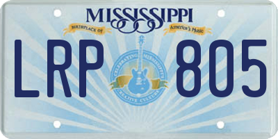 MS license plate LRP805