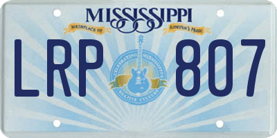 MS license plate LRP807