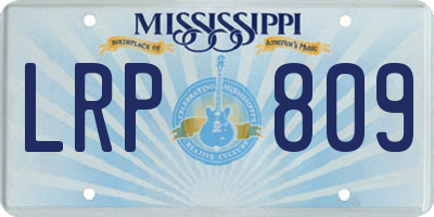 MS license plate LRP809