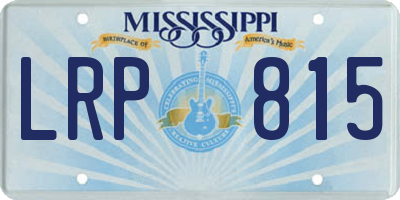 MS license plate LRP815