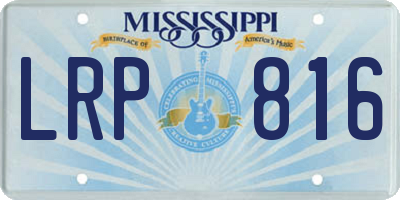 MS license plate LRP816