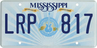 MS license plate LRP817