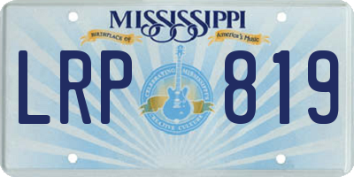 MS license plate LRP819