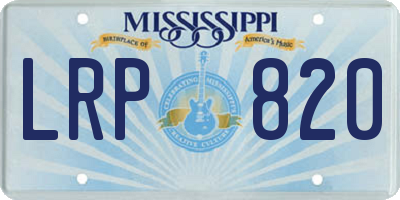 MS license plate LRP820