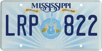 MS license plate LRP822