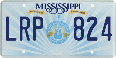 MS license plate LRP824