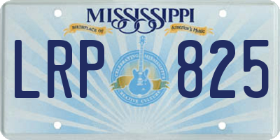 MS license plate LRP825
