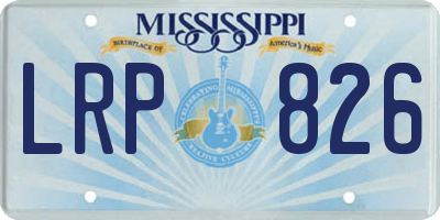 MS license plate LRP826