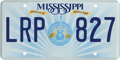 MS license plate LRP827