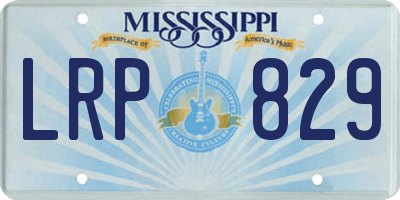 MS license plate LRP829
