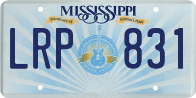 MS license plate LRP831