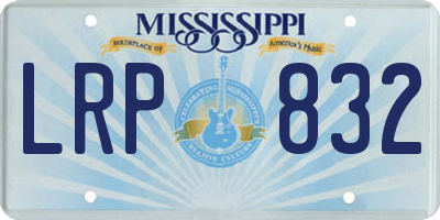MS license plate LRP832
