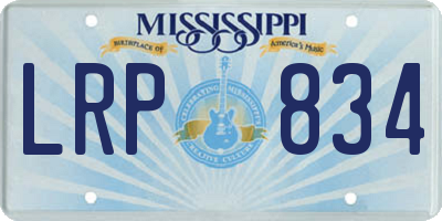 MS license plate LRP834