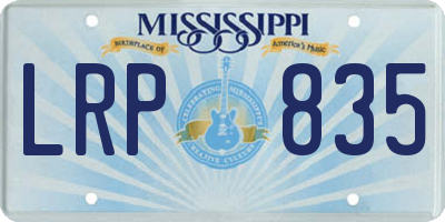 MS license plate LRP835