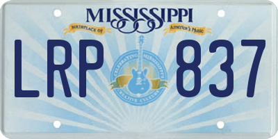 MS license plate LRP837