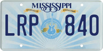 MS license plate LRP840