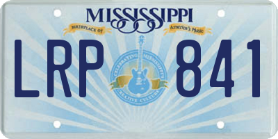 MS license plate LRP841