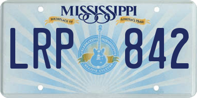 MS license plate LRP842
