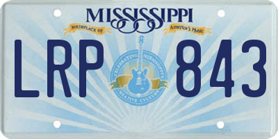 MS license plate LRP843
