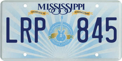 MS license plate LRP845