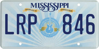 MS license plate LRP846