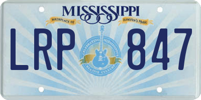 MS license plate LRP847