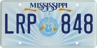 MS license plate LRP848